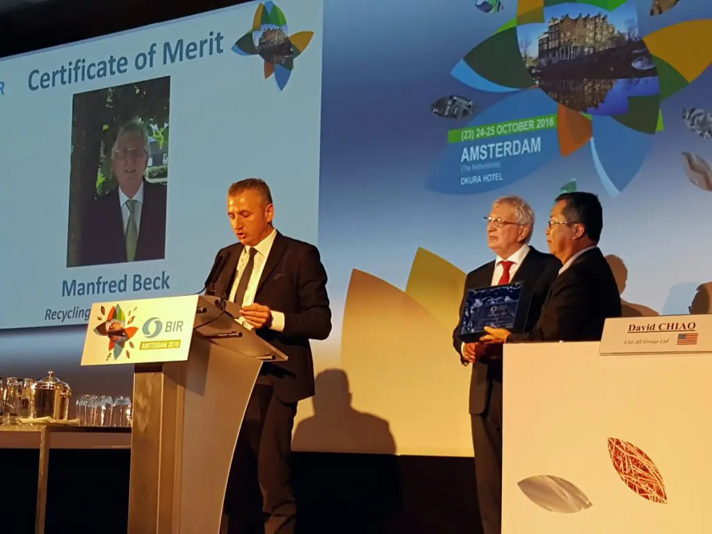 Manfred Beck receives BIR merit award in Amsterdam featured image