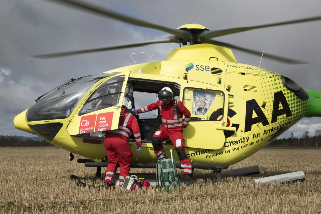 Air Ambulance, helicopter, Scotland, charity, recycling