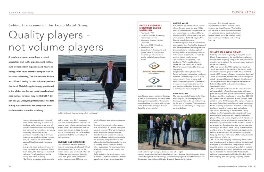 Company profile: Jacob Metals Group