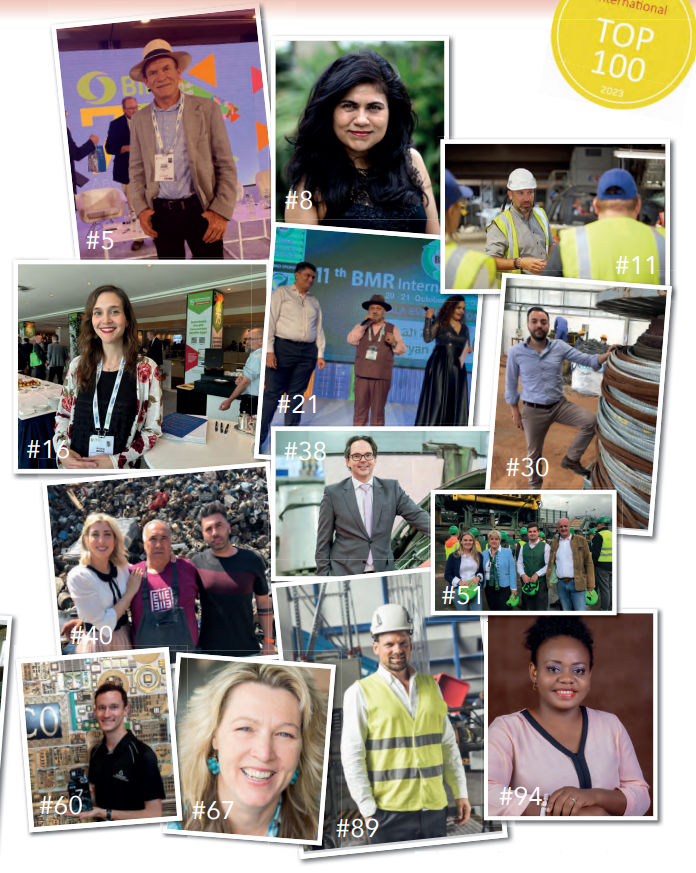 Recycling innovators top 100 list by Recycling International magazine.